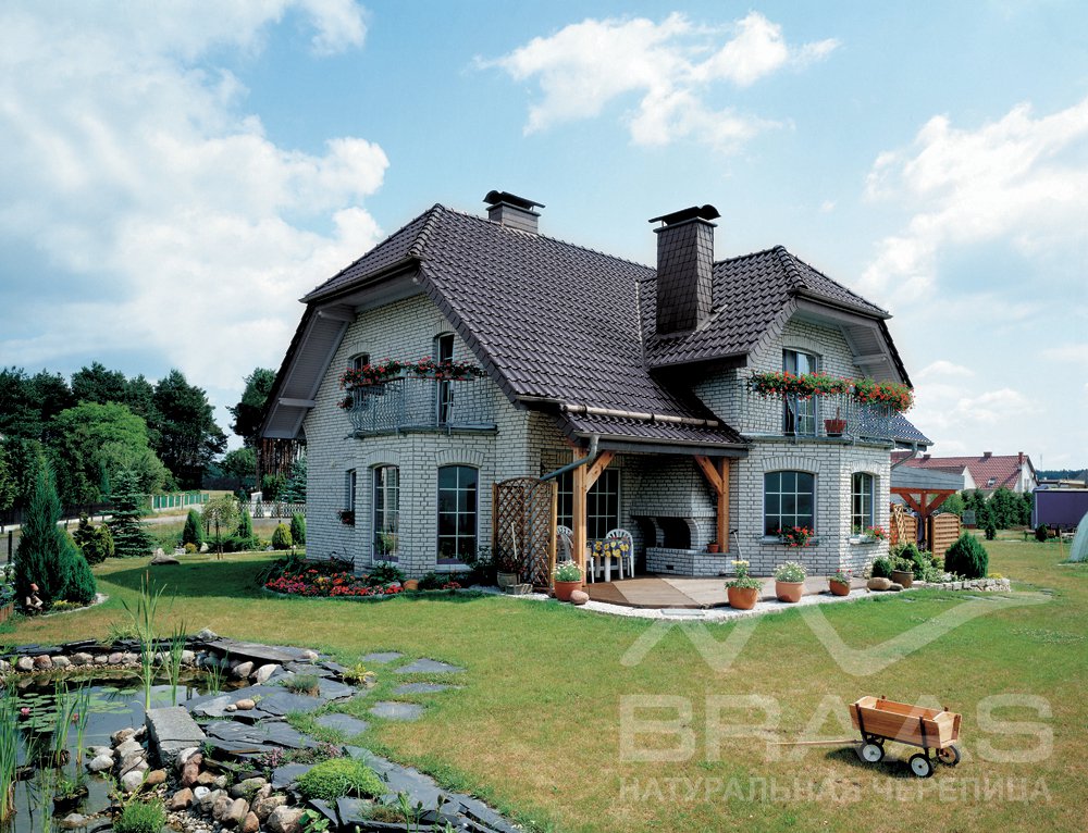 Керамическая черепица РУБИН 13V Натуральный, Braas