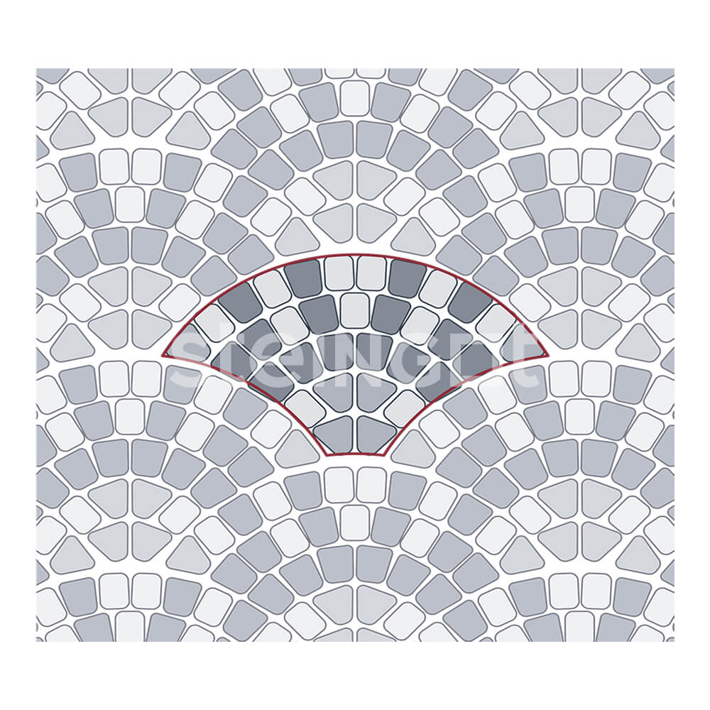 Тротуарная плитка Классика круговая "Grafito Scuro" 60мм, STEINGOT