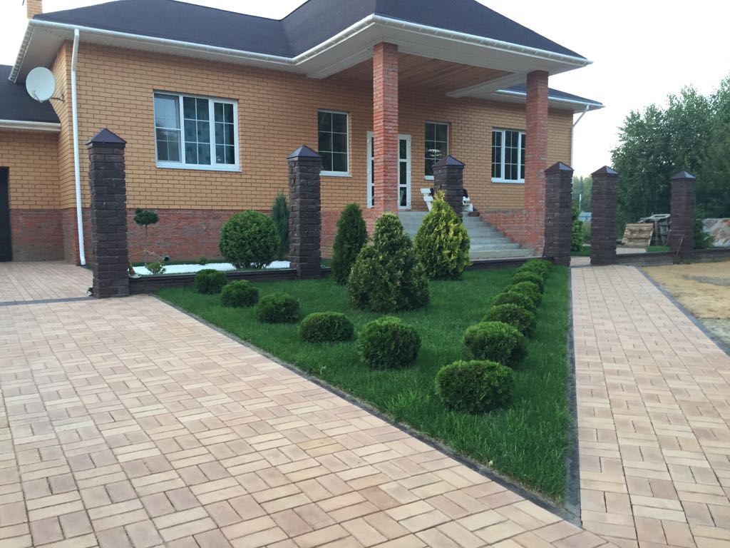 Брусчатка Клинкерная Тротуарная, 200x100x60мм, Песочный, Экоклинкер